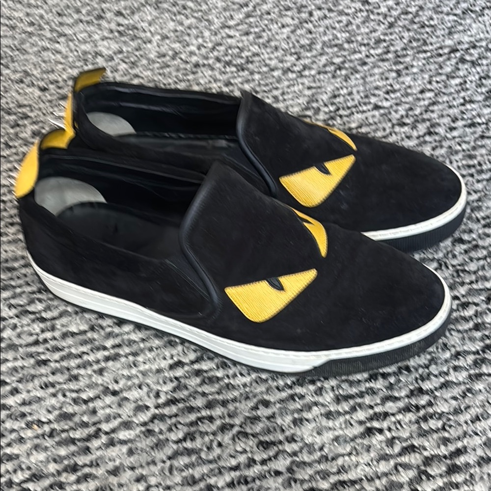Fendi monster suedes men’s Slip-On Shoes